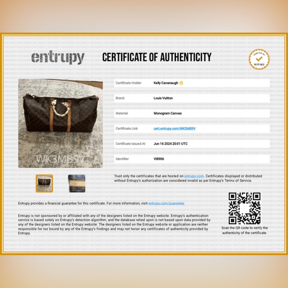 Louis Vuitton Vintage Monogram Keepall Bandouliere 55—Authentic. Includes COA ~ - Picture 11 of 11